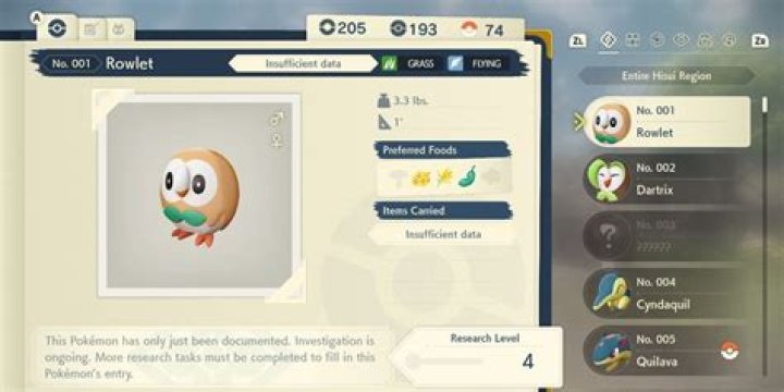 Can you catch Rowlet in the wild in Legends arceus?
