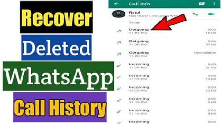 How can I see deleted WhatsApp call history?