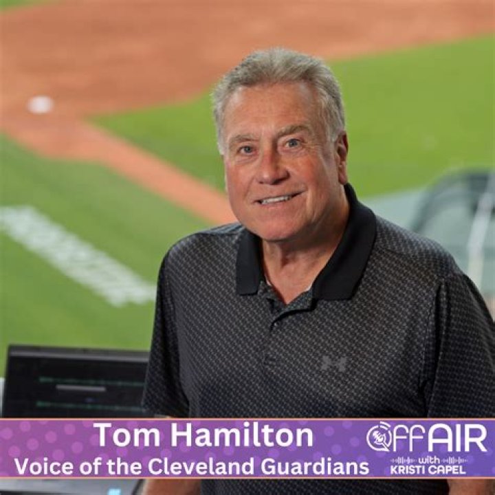 How long has Tom Hamilton been the voice of the Indians?