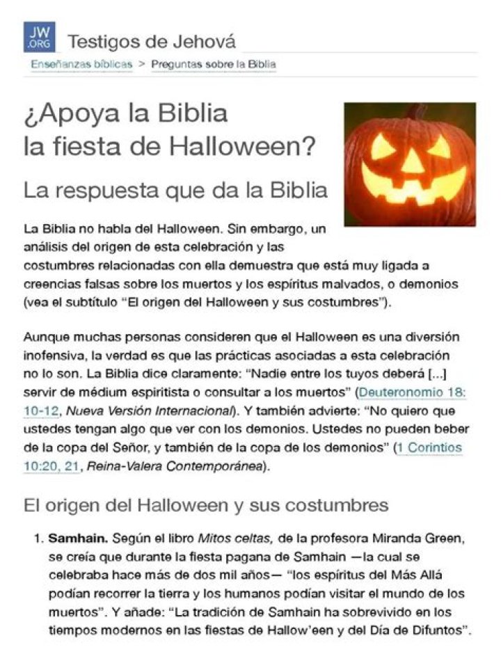 ¿Qué dice la Biblia sobre Halloween?