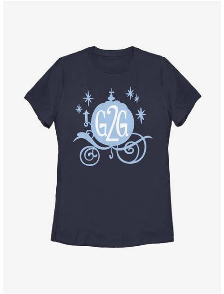What does G2G mean on Cinderella’s shirt?