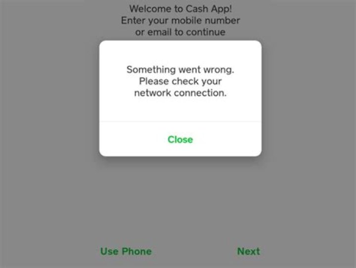 What does it mean when Cash App says waiting for network connection?