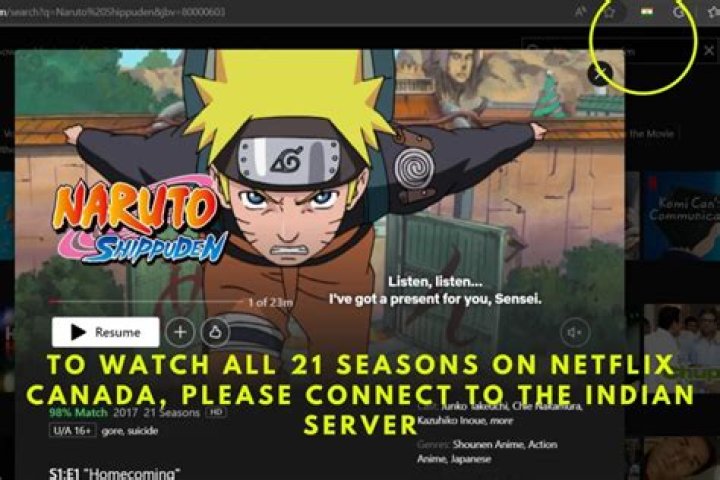 Where can I watch all 21 seasons of Naruto Shippuden in English?