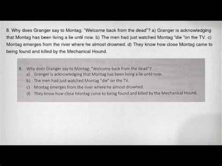 Who is Granger and what role does he play in Montag’s story?